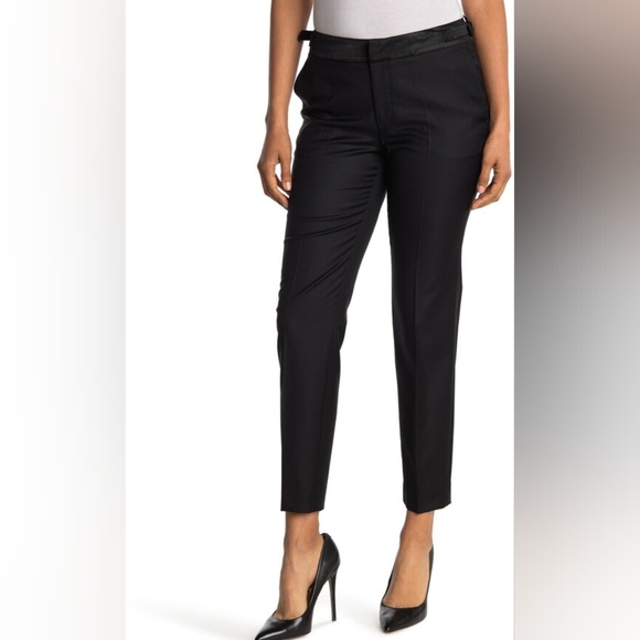 Suistudio/SuitSupply Wool Tuxedo Cigarette Pants 4 - Picture 2 of 11